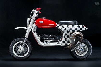 An insane custom Vespa PX 150 scooter from Butcher Garage of Russia